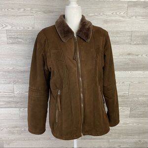 Chebella Vintage Brown Winter Zip Up Jacket Coat